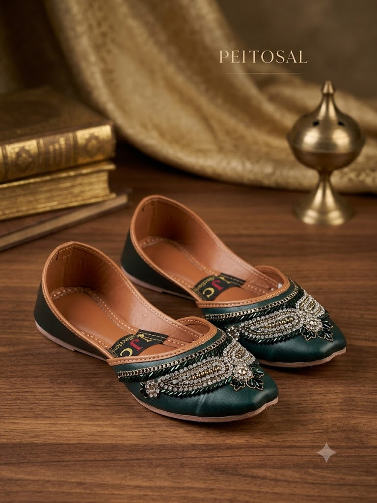 Green Fancy Khussa