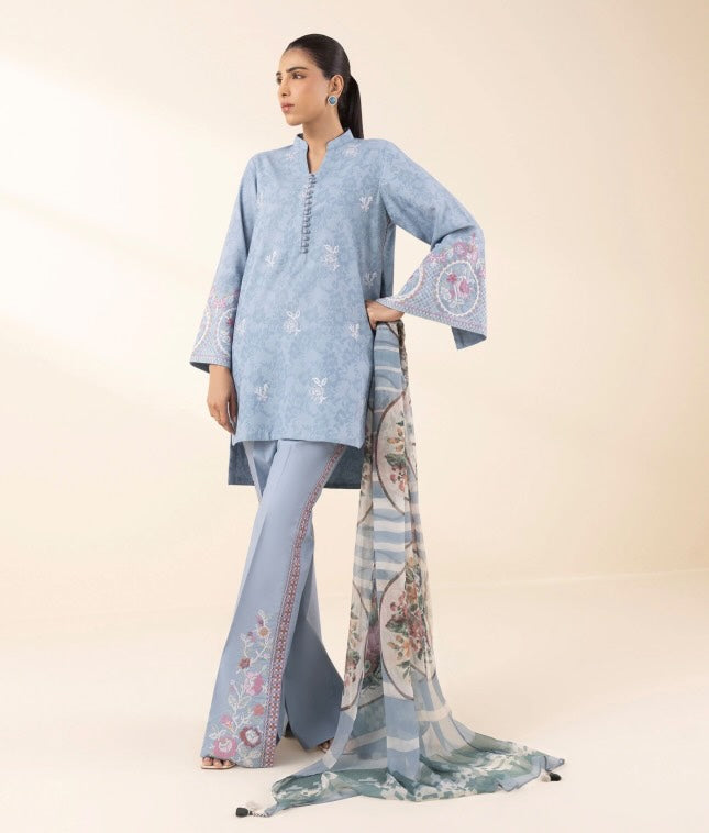 3 Piece Unstitched Suit