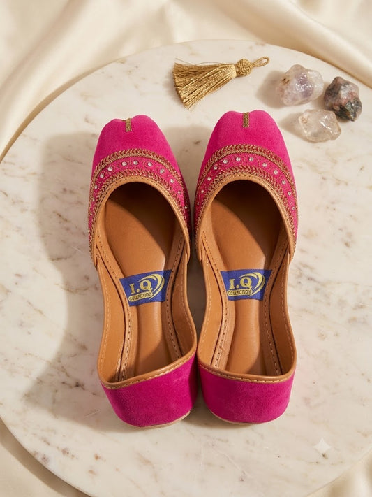 Pink Handmade Pakistani Khussa | Luxury Embroidered Khussa Shoes