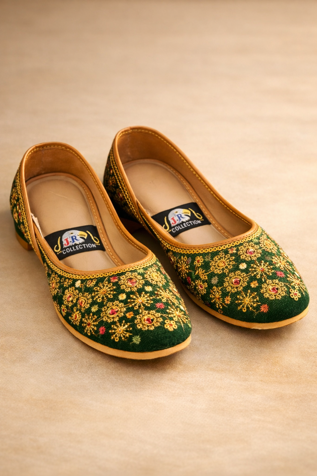 Green Embroidered Khussa