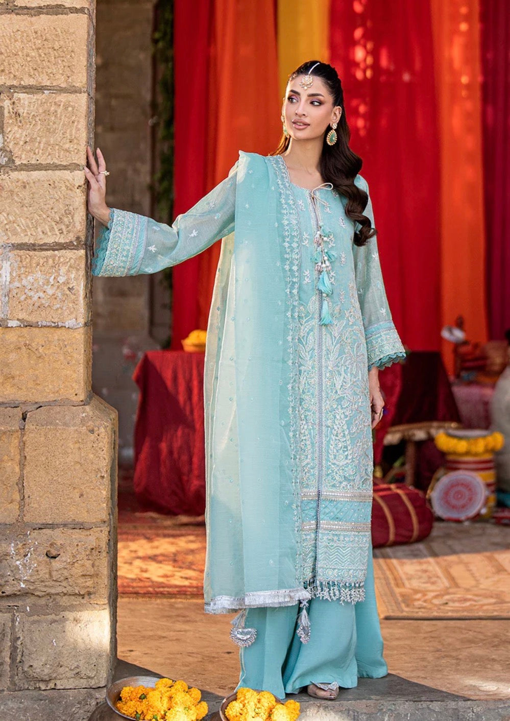 Salitex 3PC UNSTITCHED FESTIVE EMBROIDERED SUIT