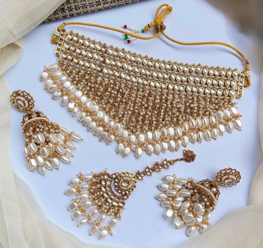 Polki Kundan Bridal Choker Necklace Set