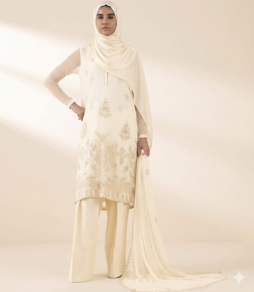 3 PIECE - EMBROIDERED CHIFFON SUIT UNSTITCHED